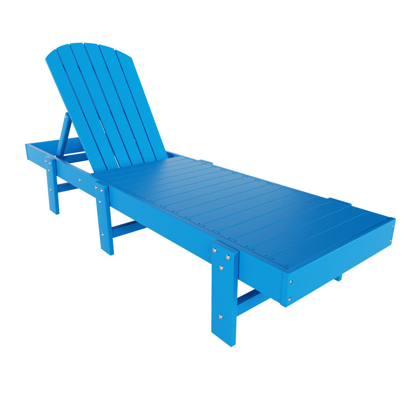 Méridienne inclinable en poly 77,7 po, Bleu pacifique