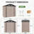 6.4 Ft. W x 4.0 Ft. D Steel Storage Shed with Door Lock and Floor