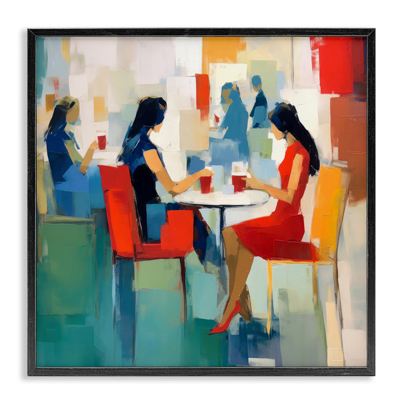 Art abstrait giclée par Irena Orlov, Giclée encadrée noir minuit, H 17 po x l 17 po