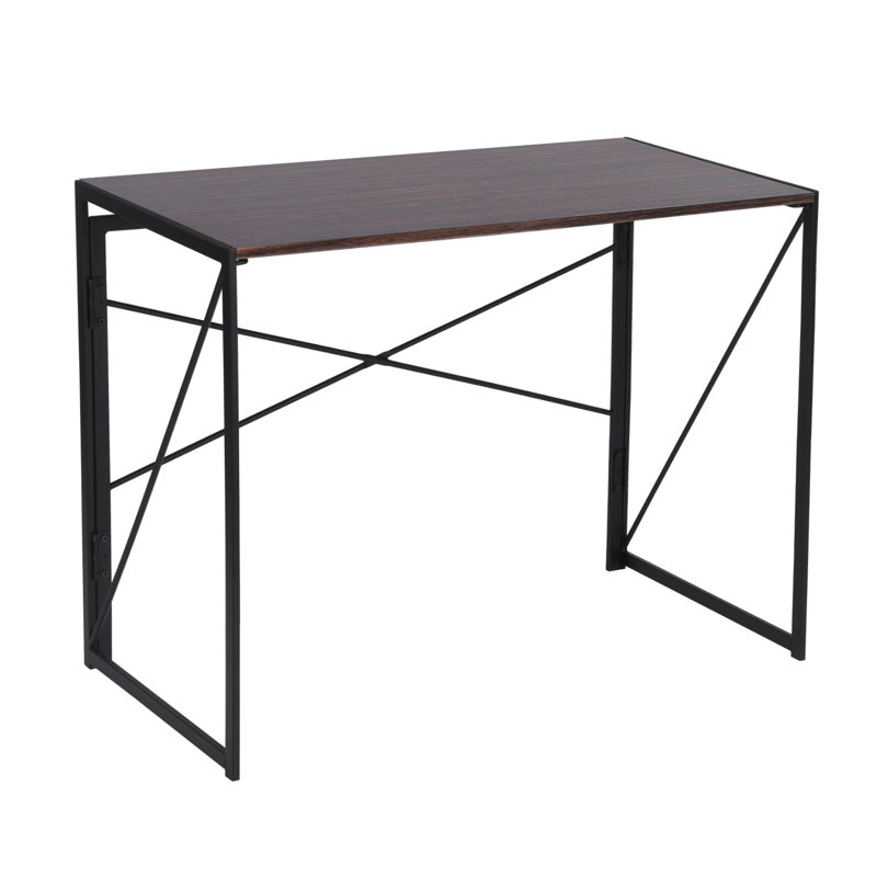 Langport Metal Base Writing Desk, Walnut
