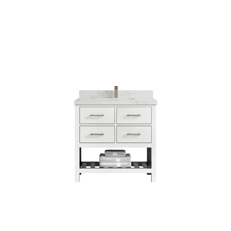 Ensemble de meuble-lavabo simple 36 po Aberdeen, Calacatta Nuvo
