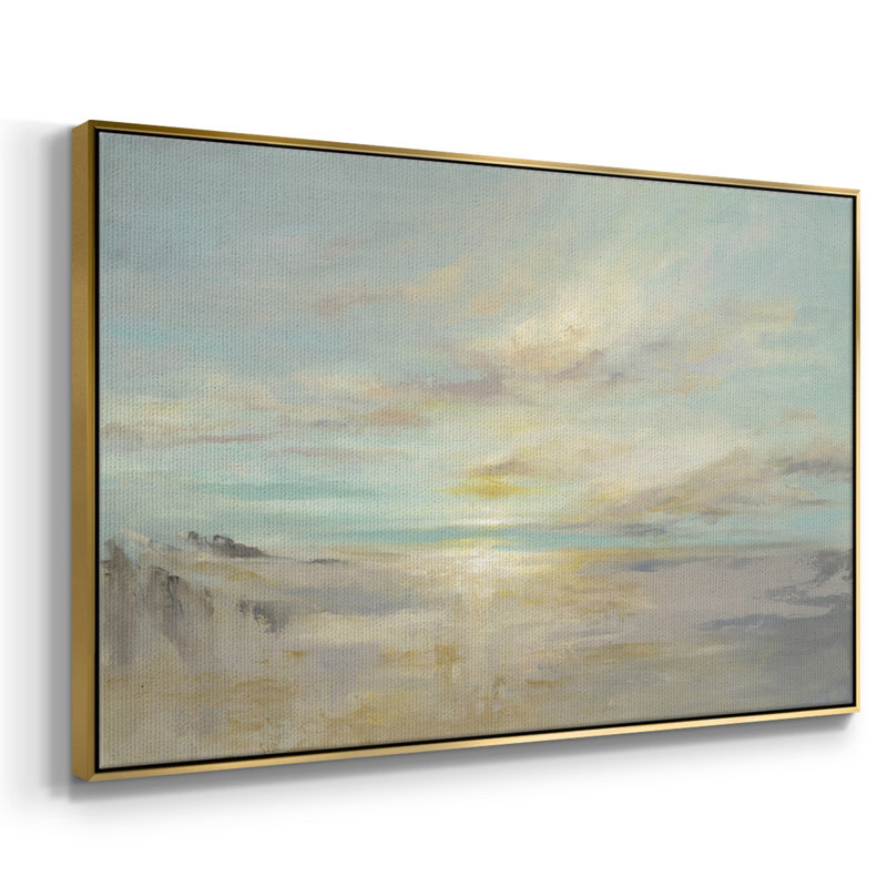 After The Summer, reproduction d'art sur toile, Toile avec cadre flottant or, H 27 po x l 41 po x P 2 po