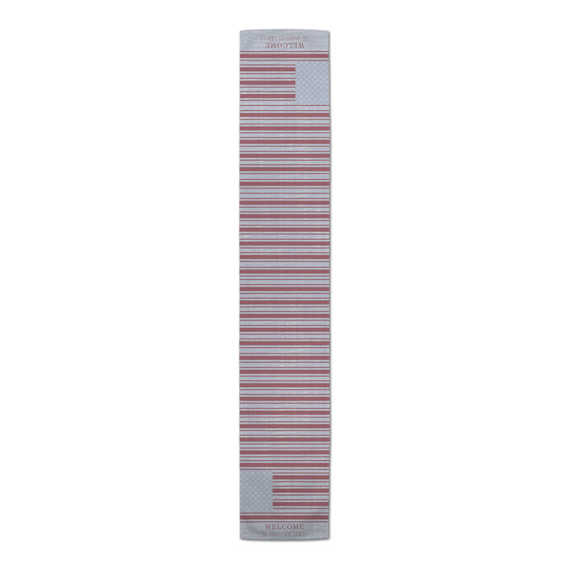 Aryansh Rectangle Striped Polyester Table Runner, 90" x 16"