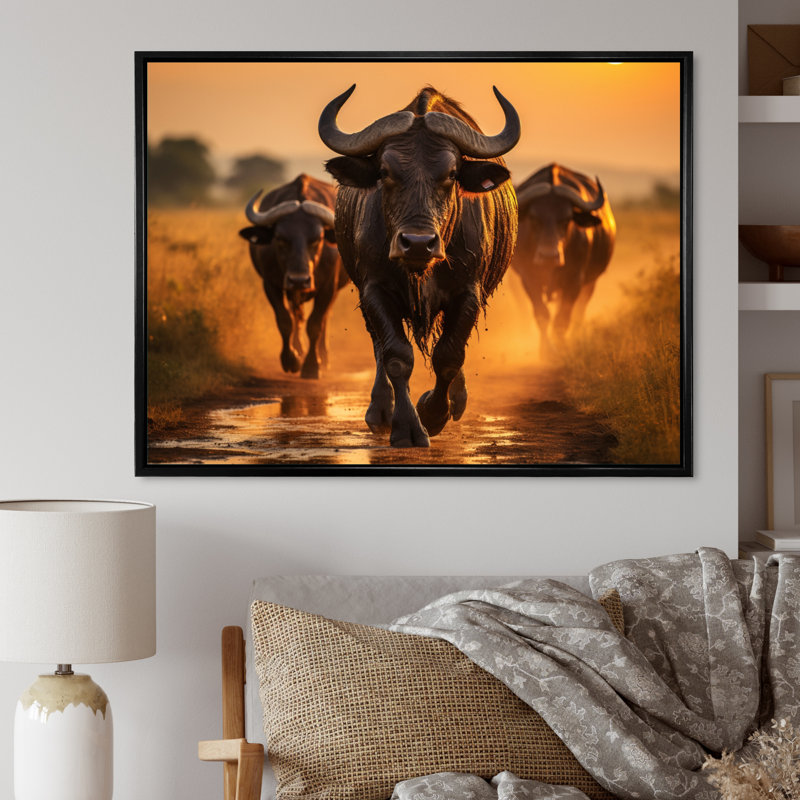 Parc national du Serengeti, Tanzanie VI, Cadre flottant noir, H 16 po x l 32 po