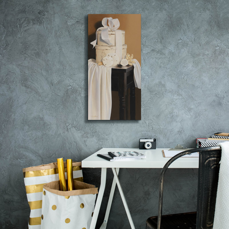 «Sea Life Composition 2» par Cecile Baird, art mural sur toile, H 24 po x l 12 po x P 0,75 po