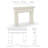 Dallas Cast Stone Fireplace Surround with Beveled Hearth-103614226-103614233