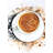 Cappuccino Refreshing - Brown Illustrative Framed Canvas Decor