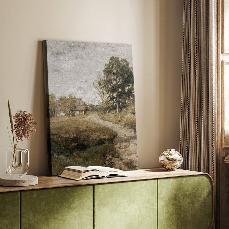 Paysage rétro CCxxxviii - galerie Cavas enveloppé, H 36 po x l 24 po