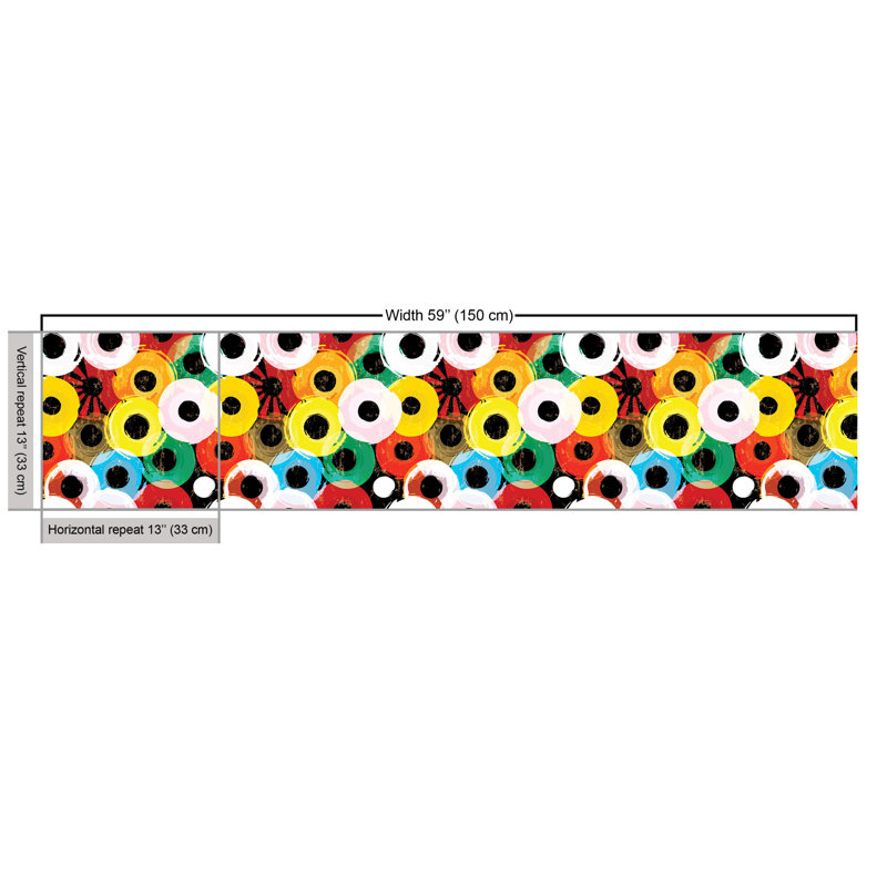 Chassity Vivid Rings with Strokes and Splashes Multi-Purpose Fabric