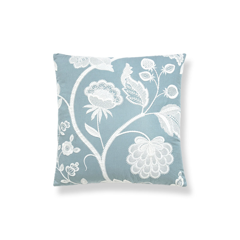 Kensington Embroidery Pillow, Sky Floral