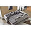 Canapé modulaire réversible en microfibre / microsuède avec repose-pieds Barlitt
