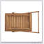 Chariot-bar Riviera en bois d'acacia durable, rangement spacieux et mobilité facile pour une réception élégante