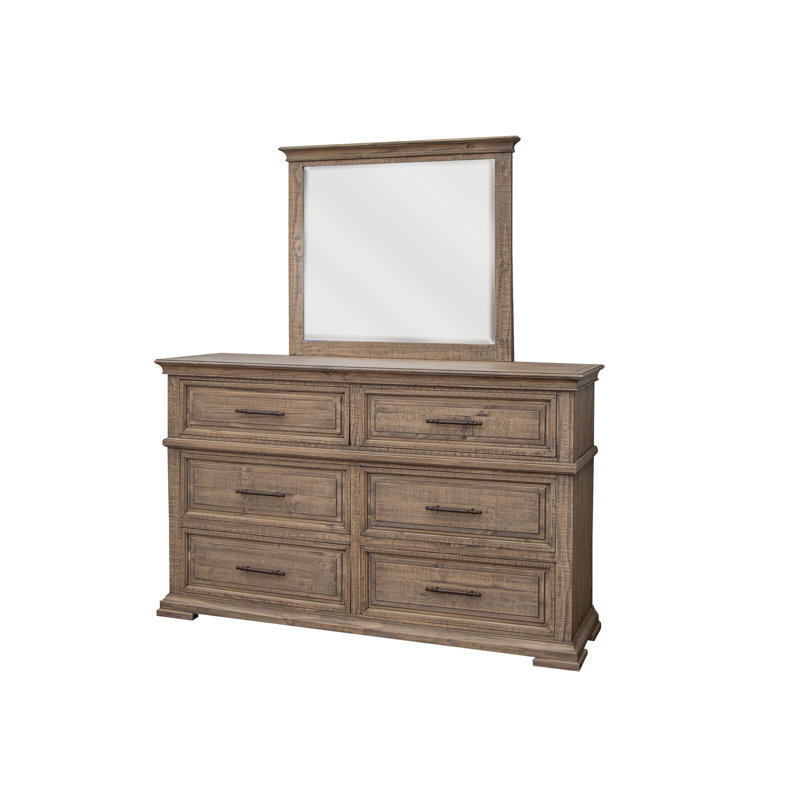 Commode double 6 tiroirs Epimenio (MIROIR NON INCLUS)