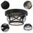 2-light Black Outdoor Indoor Flush Mount Ceiling Light With Seeded Glass