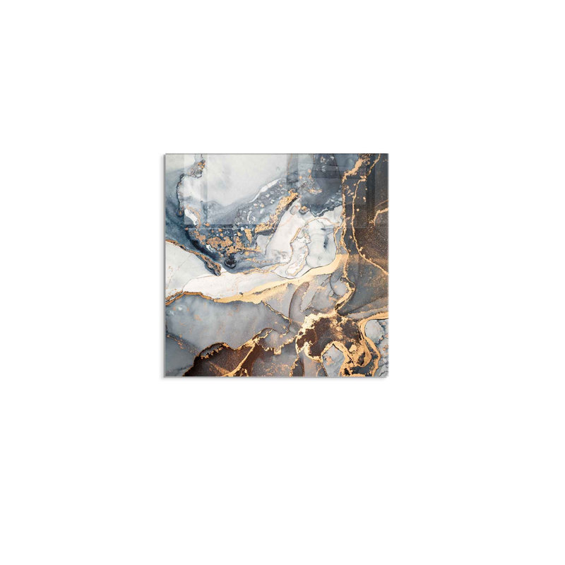Élégante peinture décorative en verre trempé 23,6 po x 23,6 po | 100% verre trempé, épaisseur: 0,16 pouce | Parfait pour la décoration intérieure, le salon et le bureau | Pièce d'art moderne, durable et élégante