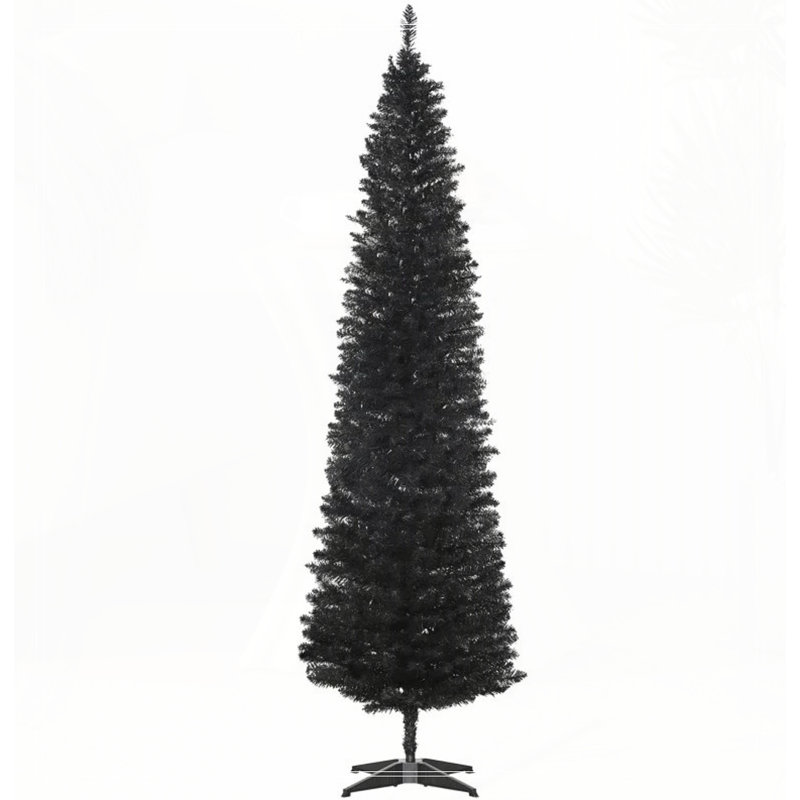 Arbre de Noël au crayon avec base robuste, pour un décor des Fêtes moderne