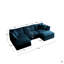 Canapé modulaire en U avec repose-pieds réversible, canapé d'angle convertible 5 places avec 2 repose-pieds