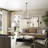 Avant 8 - Light Steel Dimmable Chandelier