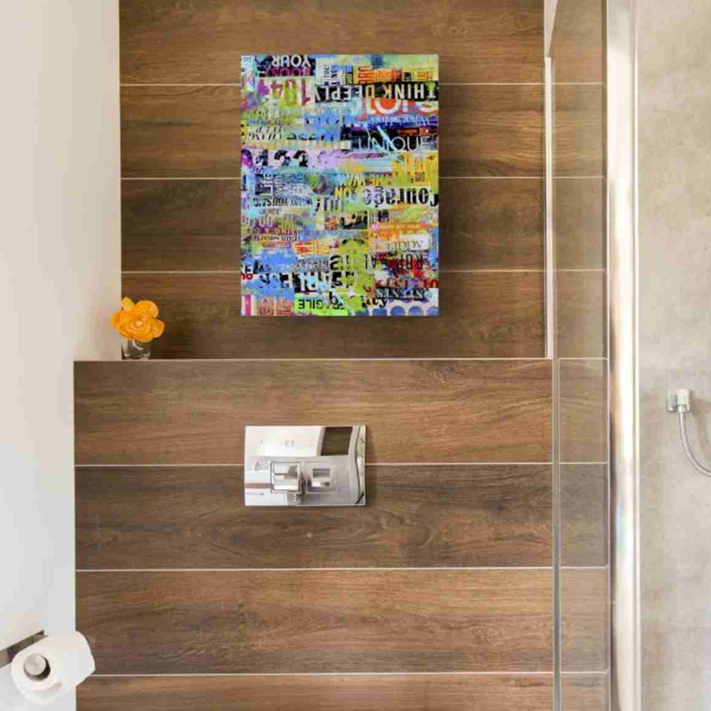 "Epic Graffiti" Metro Mix 33 II "par Erin Ashley, art mural sur toile, H 16 po x l 12 po x P 0,75 po