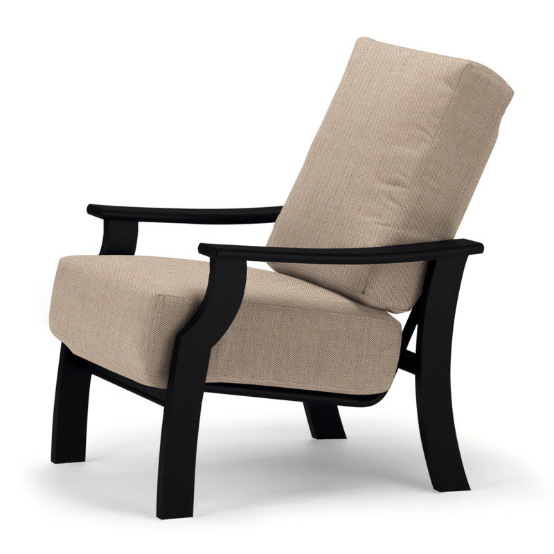St. Catherine Outdoor Lounge Chair, Wren, Textured Black