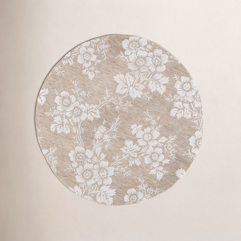 Tapis d'intérieur en laine et viscose touffeté à la main Luccia Glamour, Rond 6 pi