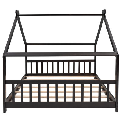 Le lit double de la maison pleine grandeur, Pinewood, le toit de la maisonnette, améliore le confort et l'ambiance de la chambre à coucher, la taille, assure un sommeil confortable et confortable