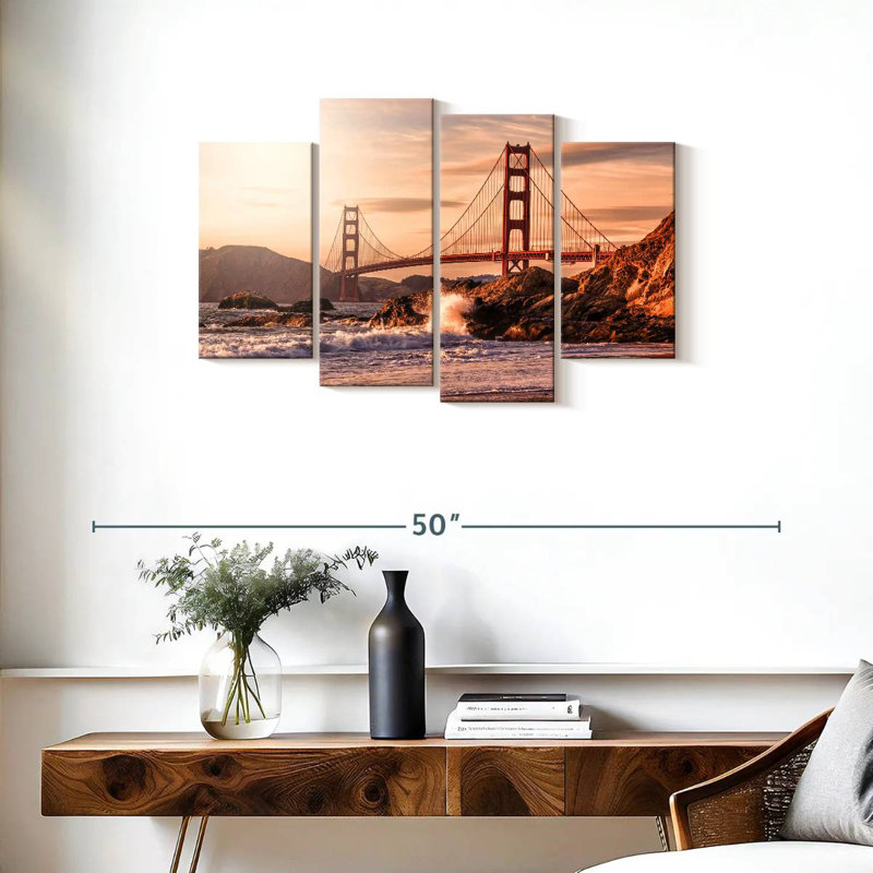 Lilie Sunlit Golden Gate Bridge, H 22 po x l 36 po