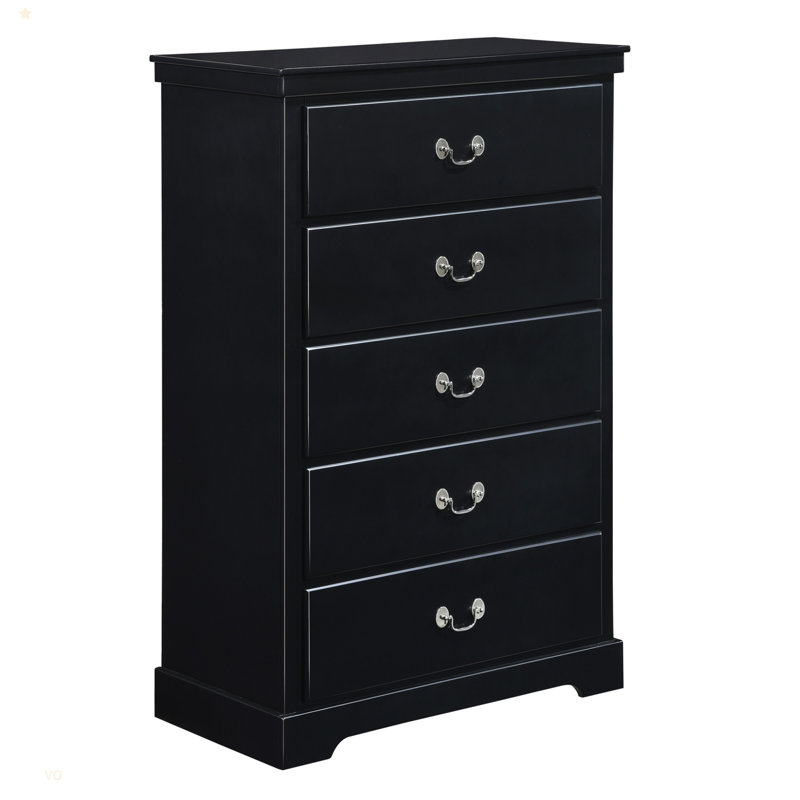 Commode 5 pièces Classic Traditional, Noir