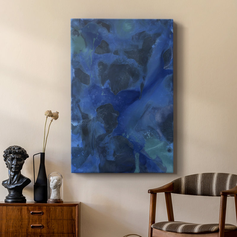 Galaxie cobalt II - galerie sur mesure Cavas, H 18 po x l 12 po