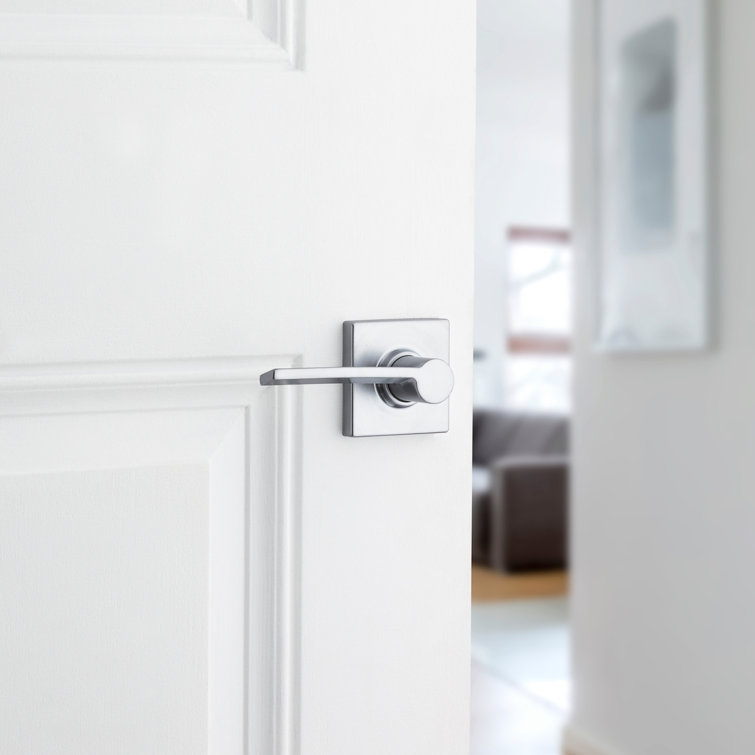Ladera Square Hall/Closet Lever in Satin Chrome