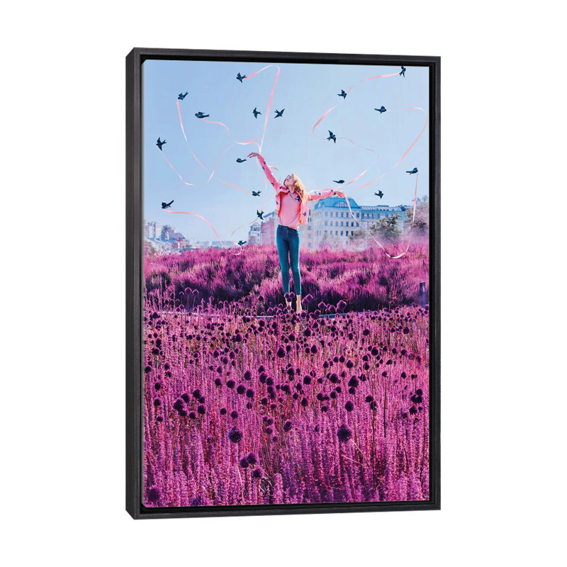 « Avale » par Hobopeeba-impression d’art graphique, Toile avec cadre noir patiné, Pas de tapis, H 40 po x l 26 po x P 1,5 po