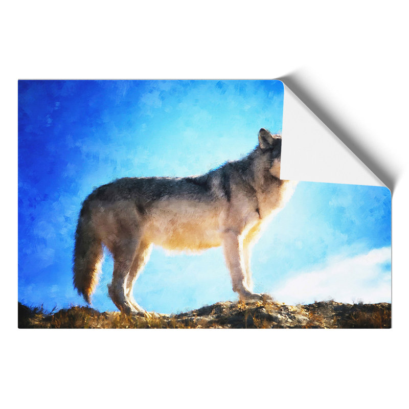 Wolf Painting - Frameless Print, 21cm H x 30cm W x 0.1cm D