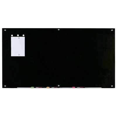 Panneau de verre magnétique mural noir
