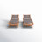 37.5" H Wood Outdoor Chaise Lounges