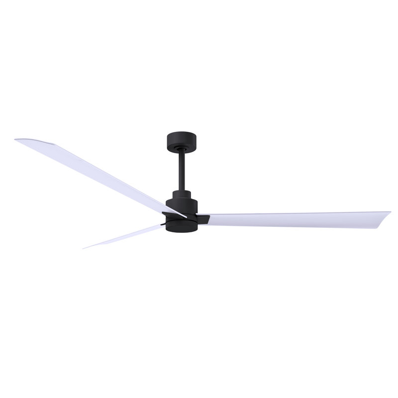 Ventilateur de plafond Alessandra 72, Noir mat, Blanc mat