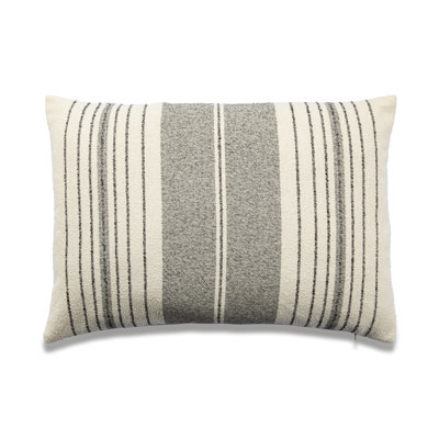 Striped Cotton Blend Throw Pillow