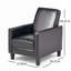 Fauteuil à dossier poussoir en cuir noir pour une décoration intérieure élégante