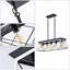 Lustre suspendu industriel noir et blanc de 32 po à 5 lumières, cage moderne en métal, luminaire suspendu réglable pour la salle à manger-1899279900