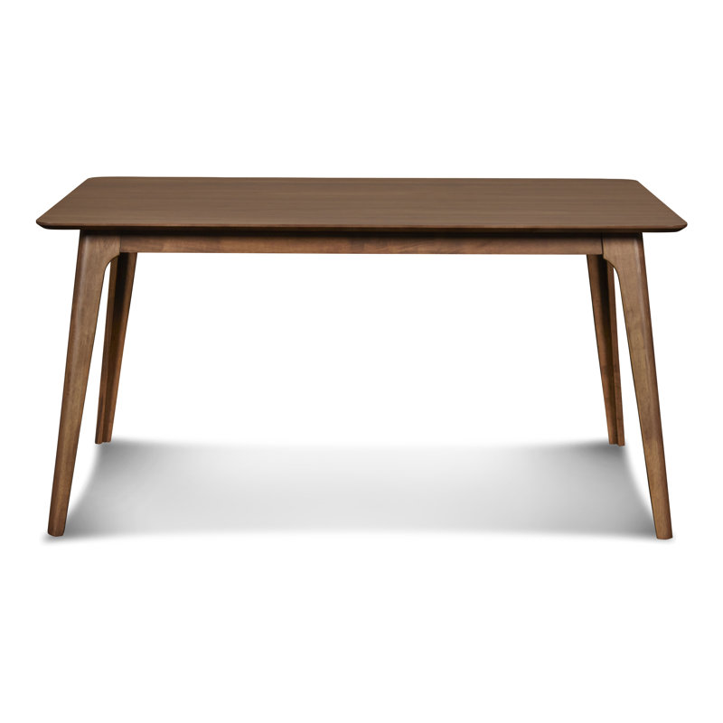 Table de salle à manger en bois massif 59 po Lyan, Brun, 29.53"