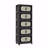 5-Tier Folding Plastic Storage Cabinet with Wheels & Magnetic Doors-1084293749