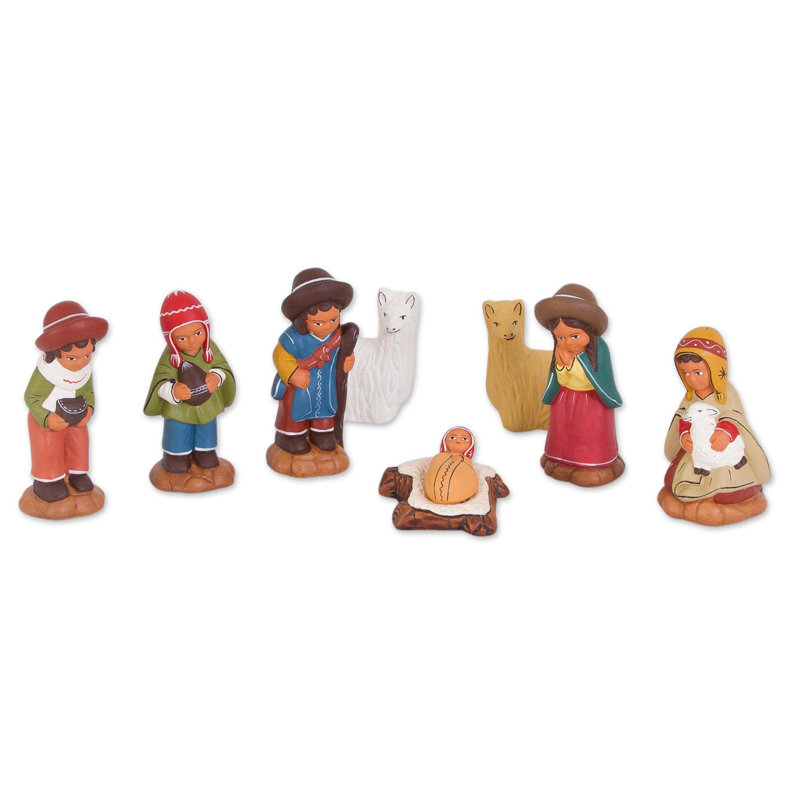 Ensemble de crèche de Noël 8 pièces