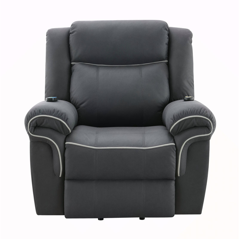 Fauteuil inclinable électrique en microfibre Domana