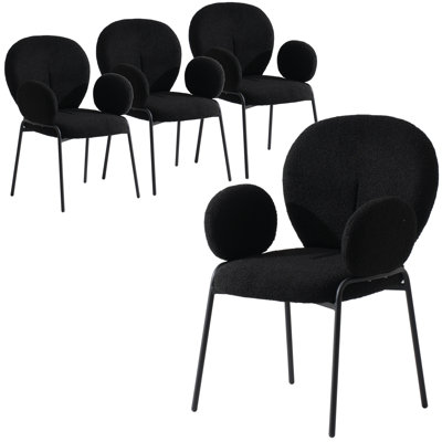 Chaise avec accoudoirs en tissu Amelia