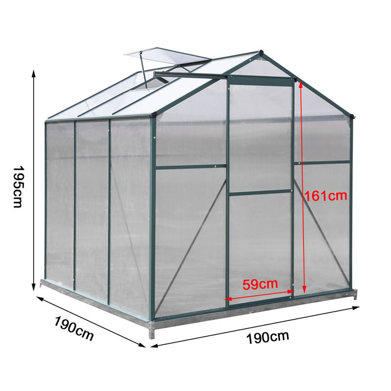 Greenhouse with Base and Window, Green