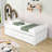 Badi Kids Twin Platform with Trundle with Drawers-771193080