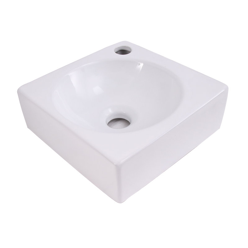 Lavabo de salle de bain mural en porcelaine vitrifiée 12 po Trixie