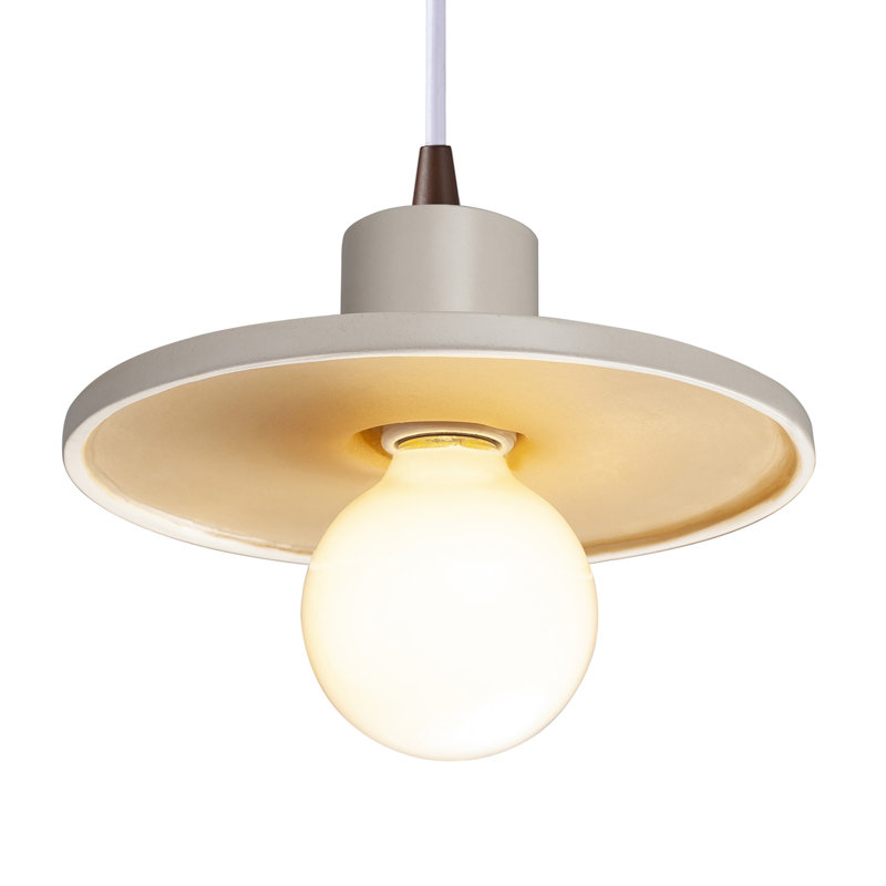 Leni - Light Single Pendant, Matte White/Champagne Gold, Dark Bronze