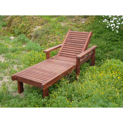 Varda 72'' Long Reclining Single Redwood Chaise