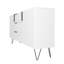 Buffet Beekman Mid-Century 63 po avec 4 tablettes et 3 tiroirs blancs Beekman-472957952