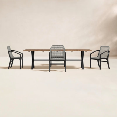 Eloisa 95" Eucalyptus Patio Dining Set